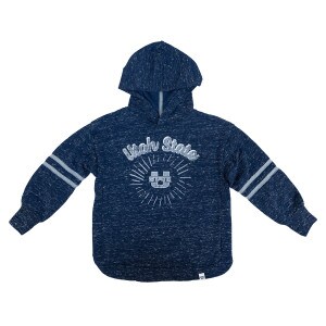 girls youth sweatshirt heathered navy utah state u-state